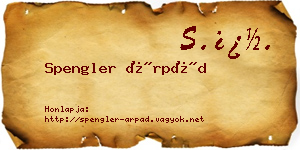 Spengler Árpád névjegykártya